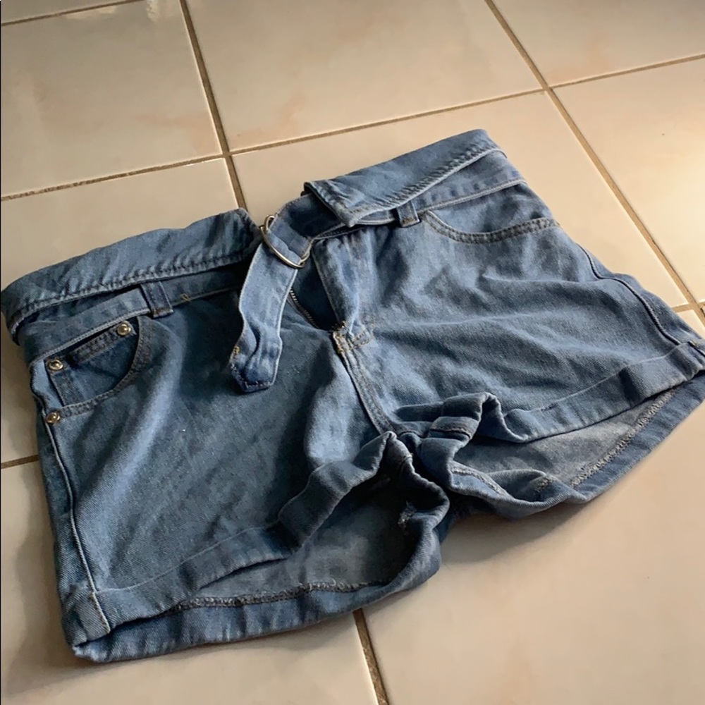 Forever 21 paper bag denim shorts